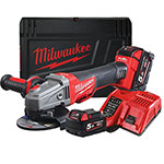 Milwaukee M18CAG115XPDB-502X M18 FUEL 115mm Braking Angle Grinder                                                                - Tool and Fixing Suppliers