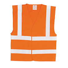 Orange Hi-Vis Safety Vest - EN471 Class 2 Certified