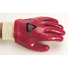 Keepsafe Red PVC Knitwrist PVC Coated Gloves - Gloves - ParkerTools
